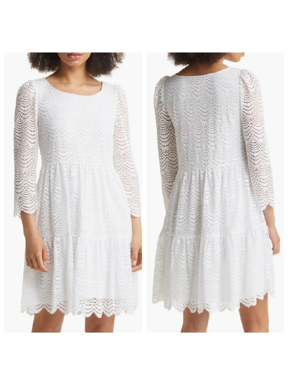 NEW Lilly Pulitzer M MEDIUM Geanna Scalloped Lace Dress